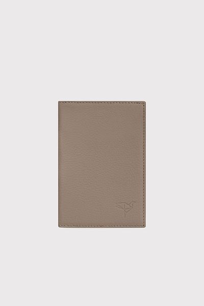 Garbalia Θήκη Passport Unisex Beige - Γνήσιο δέρμα, με θήκη για κάρτα
