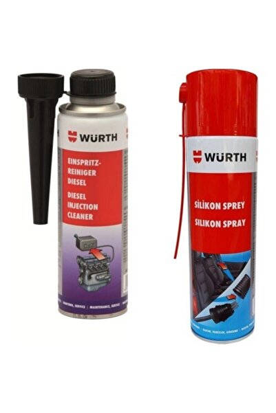 Würth Dizel Yakıt Sistem Ve Enjektör Temizleyici 300 ml + Silikon Sprey 500 m...