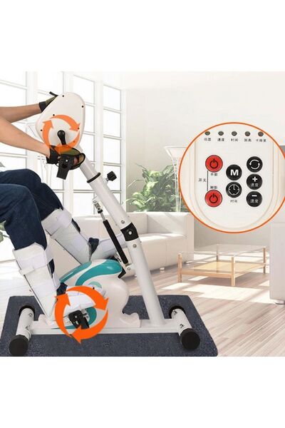 MEDLAY Elektrikli Çift Pedallı Egzersiz Bisikleti, Çift Motorlu El Kol Ayak E...