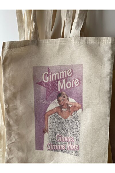 redame Britney Spears Gimme More Y2K Serisi Bez Çanta Tote Bag