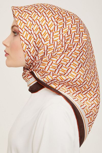 Armine Μεταξωτό Φουλάρι ARMINE 9149D - Τσίλι