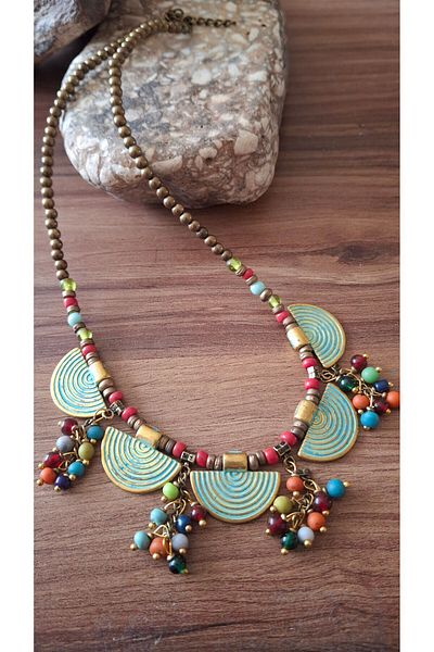 azra takı tasarım Handmade Women's Authentic Ethnic Short Necklace