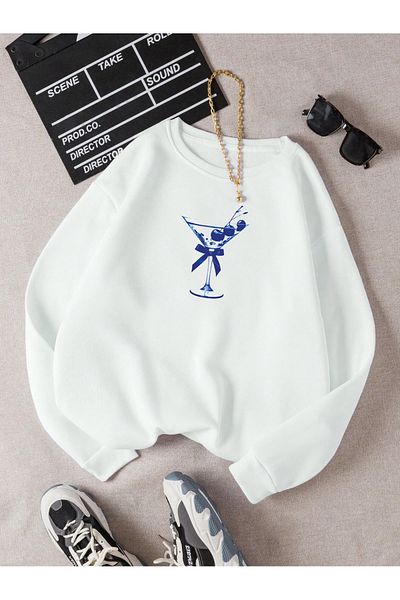 Mad&Calf Γυναικείο φούτερ Dirty Martini με στάμπα Oversize Fleece