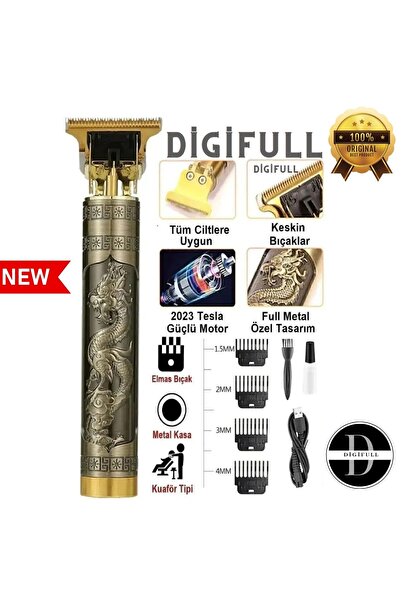 DİGİFULL Dragon Profesyonel Saç Sakal Ense Çizim Tüm Vücut Tüyü Lazer Öncesi ...