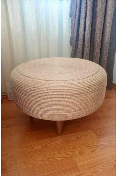 Sen Hayal Et Tasarım Halat Jüt Ipten Puf