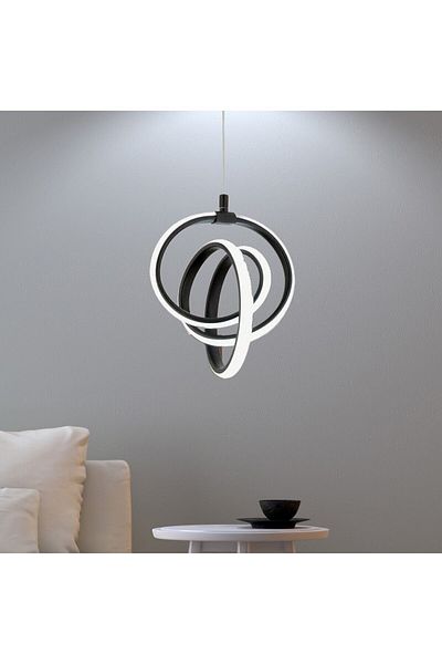 Sanctum Trend Black Modern Pendant Lamp LED Chandelier White Light Living Room Kitchen Room LED Chandelier