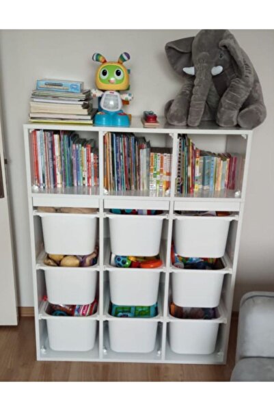 OYUNCAK DOLABI Kitaplıklı Mdf Oyuncak Saklama Düzenleme Dolabı Kit-batu-1