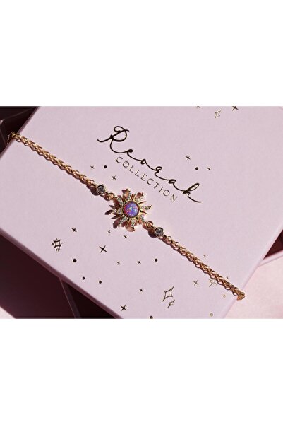 Reorah Collection Rapunzel The Sun Opal 925 Gümüş Bileklik-Altın Kaplama