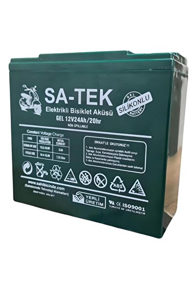 Satek 12v 24 Ah Elektrikli Motosiklet Aküsü 4'lü Set Jel Akü Elektrikli Bisiklet Aküsü