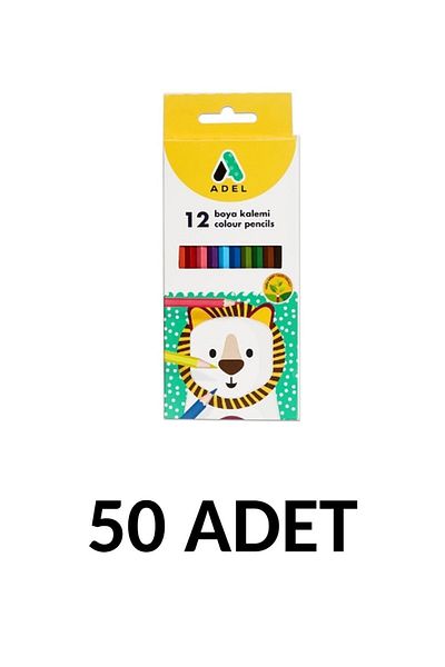 Adel 50 Pieces Dry Paint Pen 12 Colors Full Size
