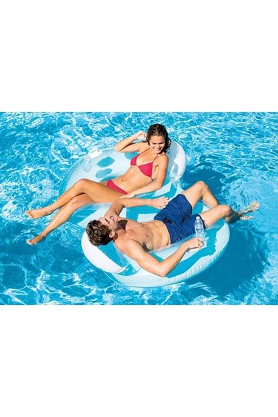 Intex 198 cm x 117 cm Double Handle Bagel Double Pillow Back Lounge