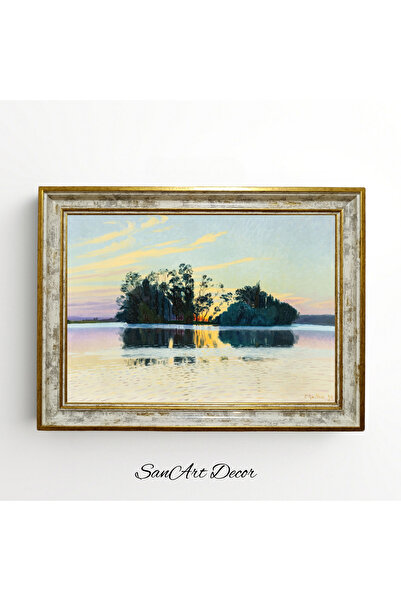 Sanart Pictură de epocă cu cadru, pictură în ulei, pictură înrămată, decor ar...