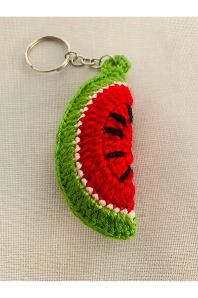 incidesign Hand Knitted Watermelon Slice Keychain