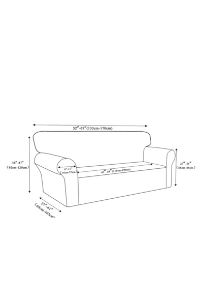 ÖZMAKAN 1 Seat Cover for Couch in the Middle