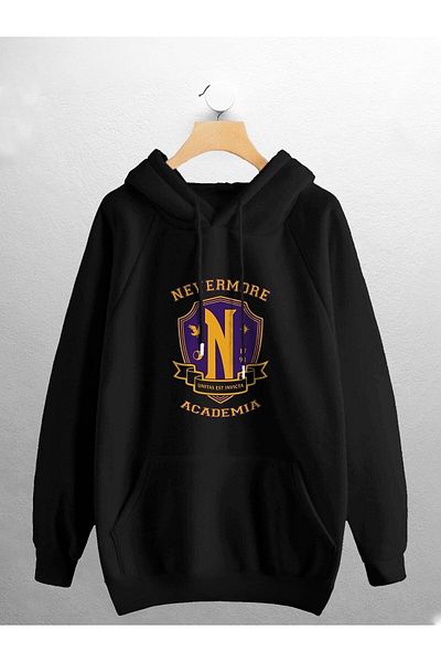 macklin Hanorac cu imprimeu Nevermore Academia Wednesday, unisex, pentru bărbați