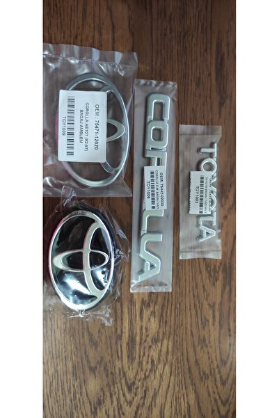 OEM Corolla Panjur Arma Bagaj Yazısı toyota yazı ön arma logo seti A kalite ü...