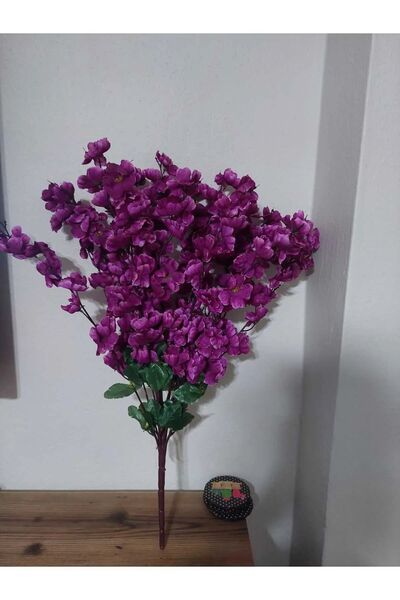 YASİMA 1 Adet 9 Dallı Mor Bahar Dalı Saksı Vazo Dekor Süsü