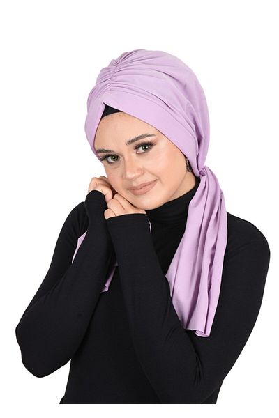 OykumBone Lilac Plain Humor Sandy Fabric Ready Shawl /bone
