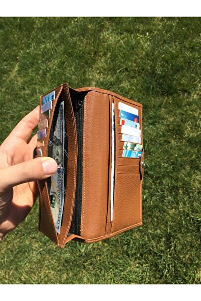 DERKON Πορτοφόλι από γνήσιο δέρμα με θήκη τηλεφώνου