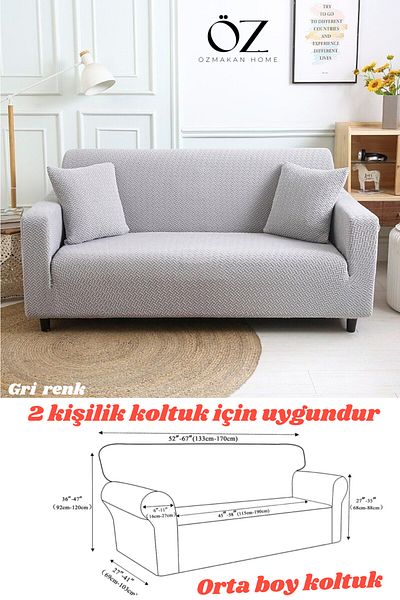 ÖZMAKAN 1 bucată de huse de scaun pentru scaunul de lungime medie
