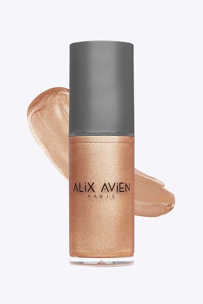 Alix Avien Yellow Shimmer Liquid Illuminator - Liquid Highlighter 102 - for Face & Body - 45 ml