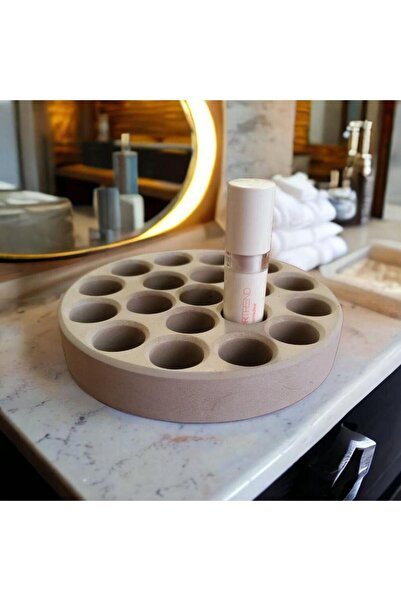 HOBİMİZ İŞİMİZ %100 Beton - Lipstick & Ruj Düzenleyici - 15 x 2,5 cm - 19 Böl...