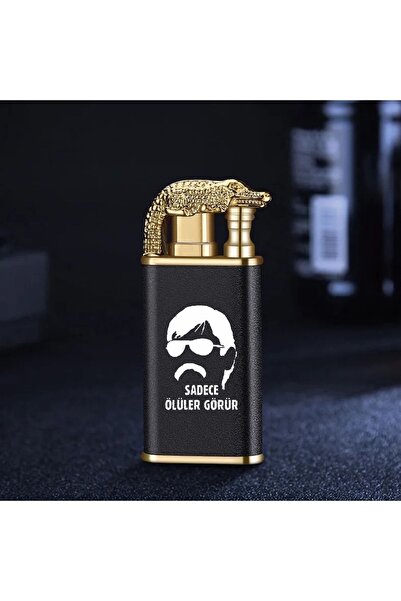 Techmarketi Kişiye Ejderha Alevi Timsah Figürlü Çift Alev Çakmak