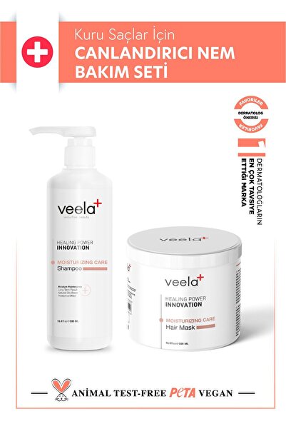 VEELA Kuru Saçlar İçin Canlandırıcı Nem Bakım Seti
