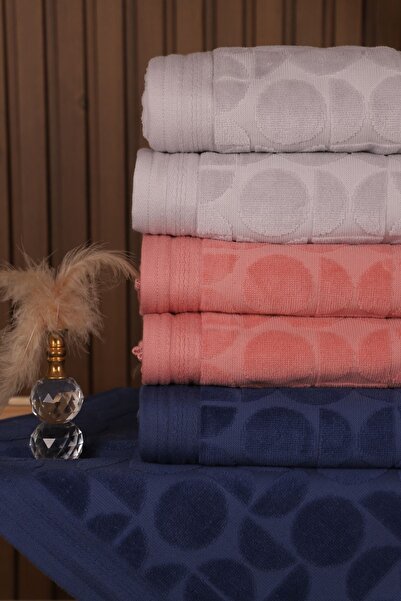 Özdilek Circular 6 Pack Cotton Water Absorb High 50*90 Hand Face Towel