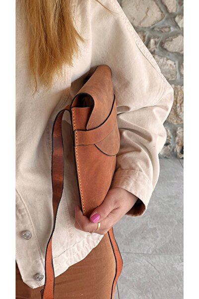 Tuvita Collection Bodrum %100 Gercek Deri El Yapımı Kadın Erkek Unisex Taba Z...