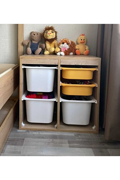 OYUNCAK DOLABI OYUNCAK SAKLAMA DOLABI AHŞAP DESENLİ TUĞÇE-2 (MDFLAM)