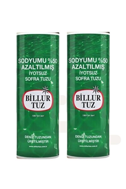 Billur Tuz Sodyumu %50 Azaltılmış İyotsuz Tuzluklu 2 x 500 g