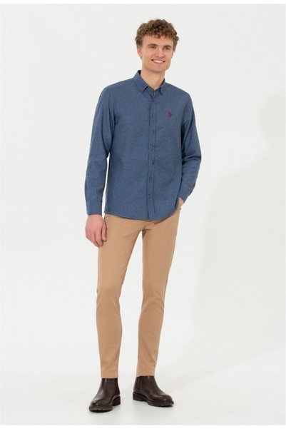 U.S. Polo Assn. Men's Indigo Long Sleeve Basic Shirt