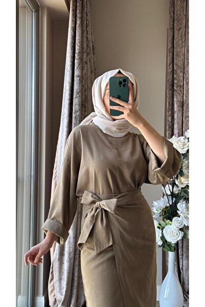 MISEY BOUTIQUE KETEN YANDAN BAĞLAMALI ETEKLİ TAKIM