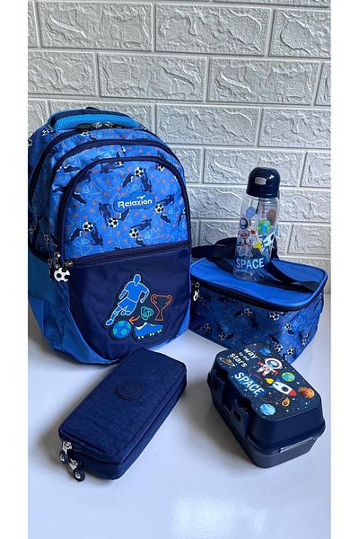 RKY SERENITY Relaxion Set of 5 - Figured Backpack and Lunchbag, Pen Holder and Water Bottle, Baby Birth Bag