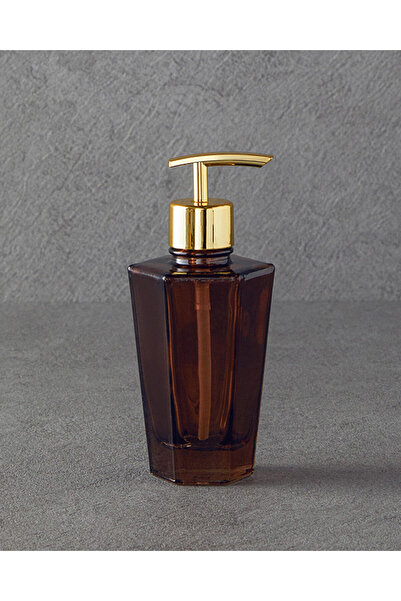 English Home Diamond Cam Banyo Sıvı Sabunluk Kahverengi