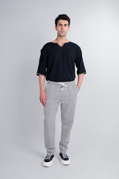 MARESHAL Grayed Linen Oversize Trousers
