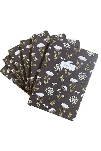 blume Caiet alb Floral Thermo Opportunity - Copertă flexibilă, cu riglă, 14,3*20,5 cm, 256 pagini