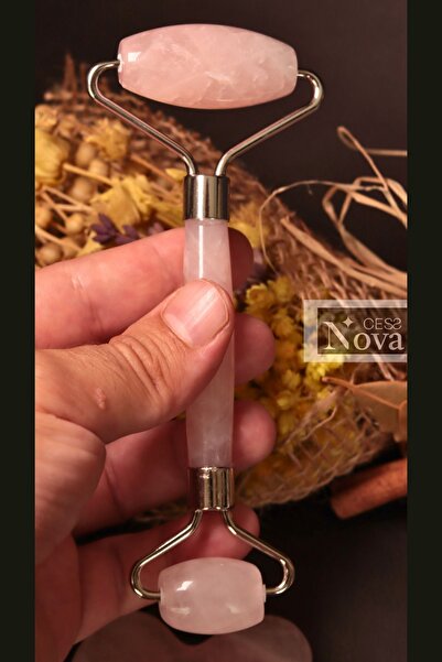 CessNova Pembe Kuvars Roller Yüz Masaj Aleti A kalite