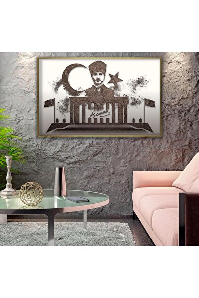 EMYA HOME Επιτραπέζιο γυαλί Ατατούρκ με μεταλλικό πλαίσιο