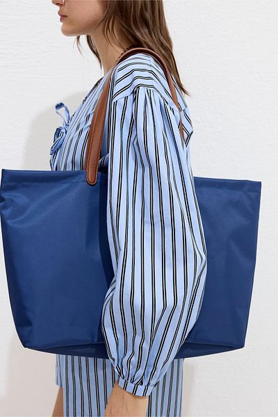 Manuka Große MARİ Shopper-Tasche – Marineblau