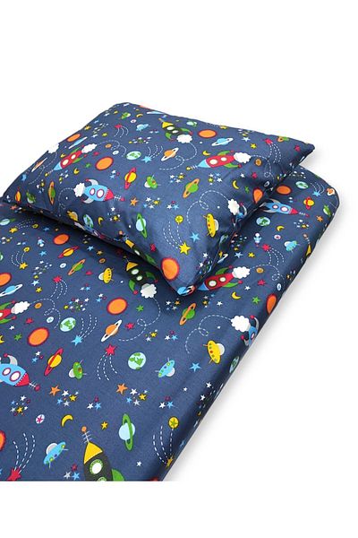 Bebek Özel 100% Cotton Baby Kids Elastic Sheet and Pillow Case 80x160 New Galaxy