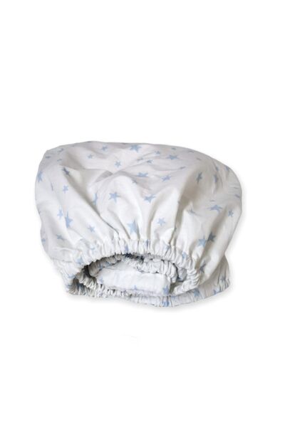 Bebek Özel 100% Cotton Blue Moon and Star Fitted Sheet for Children - 90x190 (2 Pcs)