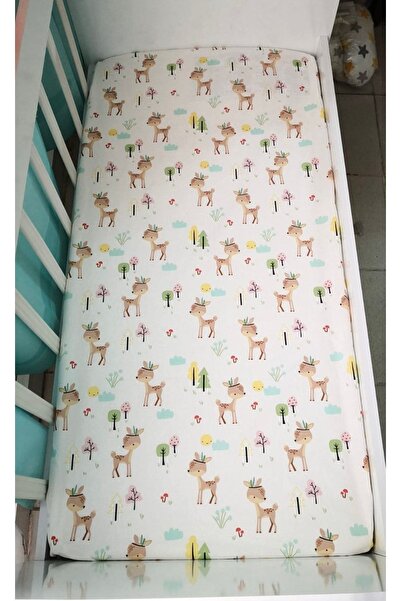 Bebek Özel %100 Pamuklu Bebek Çocuk Lastikli Çarşaf 80x180 (2 Adet) Karaca Ve Doğa