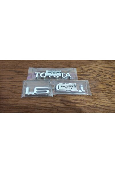 Genel Markalar Toyota Yazısı 1.6 bagaj yazısı GLİ Yazı Corolla Efsane Kasa Ae...