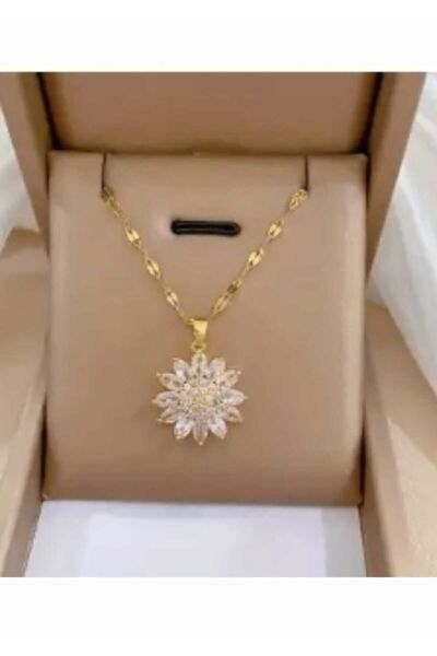 ÇEÇEN HOME High Quality Stainless Sunflower Pendant Jewelry
