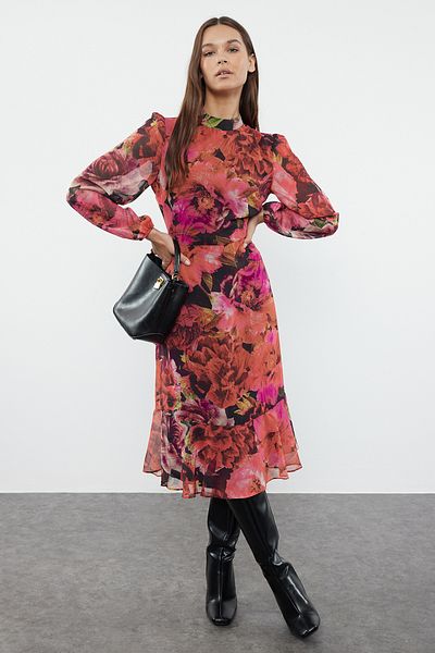 Trendyol Collection Ροζ Χειμερινό Φόρεμα - Απλό Ύφανση, TWOAW20EL1313