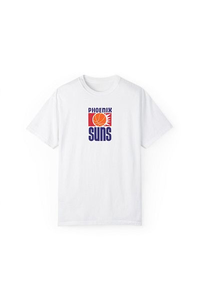 MSCSTORE Λευκό μπλουζάκι Unisex Phoneix Suns - Έντυπο σχέδιο