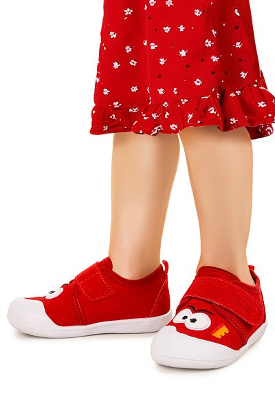 KARAMAZI Karamazı Kids Cookie - Baby Girl First Step Velcro Slippers