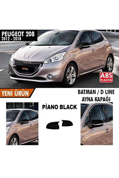 Genel Markalar Peugeot 208 2012-2018 Uyumlu Batman Yarasa Ayna Kapağı Piano B...